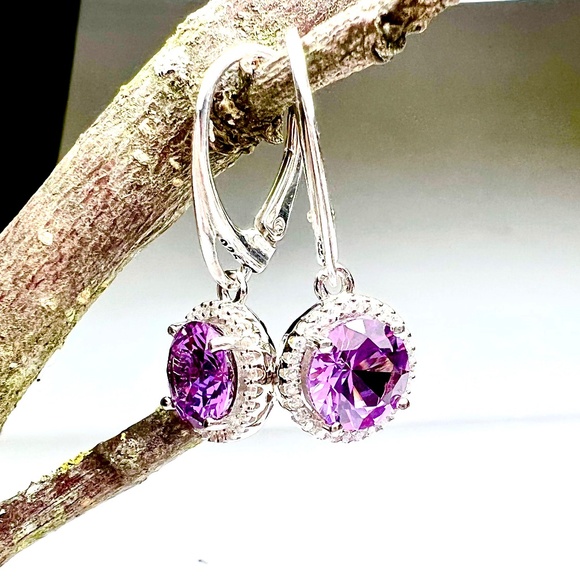 Szendrei Jewelry - New Color Change Alexandrite Earrings Sterling Silver ,  June Birthstone